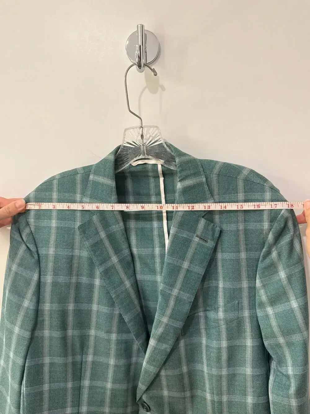 Ermenegildo Zegna Green Windowpane Plaid Sport Coat Blazer